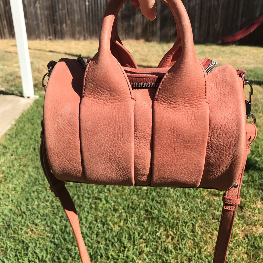 Alexander Wang Mini Rockie in Nubuck Terra Cotta with silver hardware